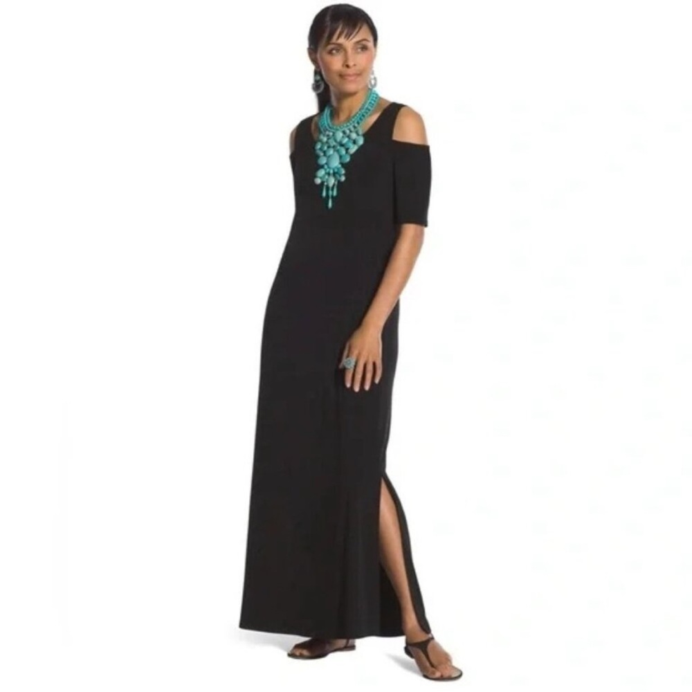 Chico's Black Cold Shoulder Dress size 0